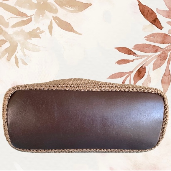 THE SAK LIGHT BROWN CROCHETED HANDBAG - Picture 3 of 6